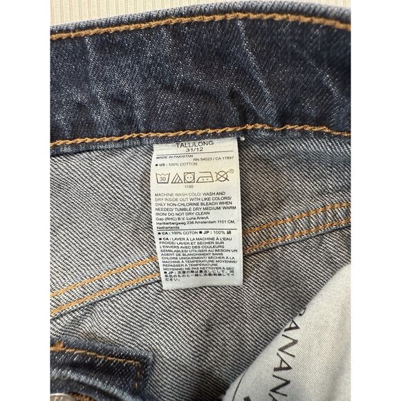 Banana Republic High Rise Straight Jeans Women’s 31/12 Tall Washwell 100% Cotton - Picture 8 of 10